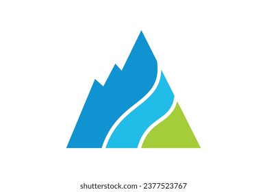 abstract mountain and mountain range vector logo