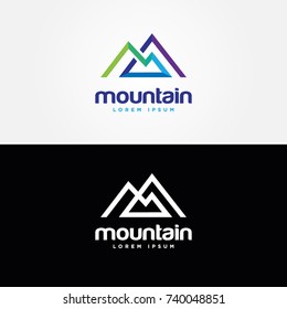 Abstract Mountain Shape Logo