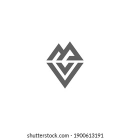 Abstract Mountain Simple logo design