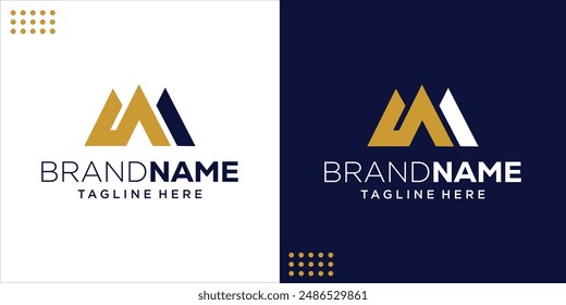logo abstracto de la montaña SM, inspiración del diseño, ilustración, Vector