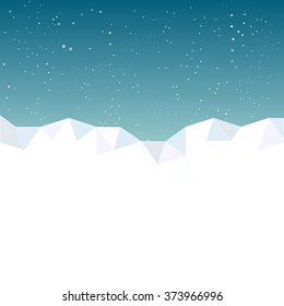 Abstract mountain. Snowy landscape. 