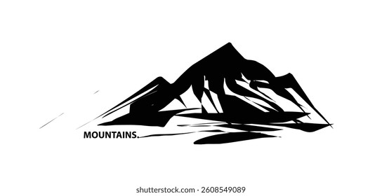 abstract mountain vector illustration design