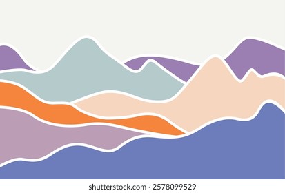 Abstract Mountain vector Illustration. Landscape Background Design