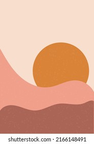 Abstract mountains. Abstract colored backdrop with hand-drawn elements or curves. Creative vector illustration - poster design. eps 10.