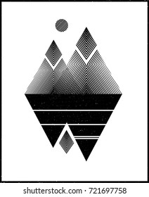 Abstract mountains. Concepts picture. Vector illustration.