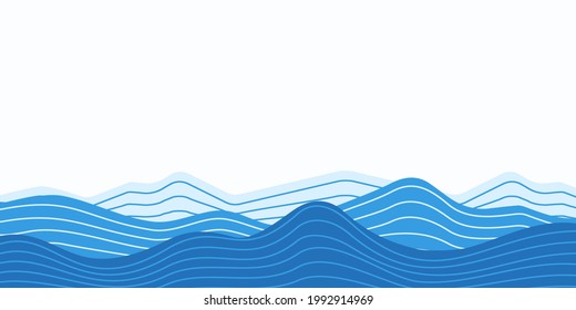 Resumen de ilustración de montañas con líneas