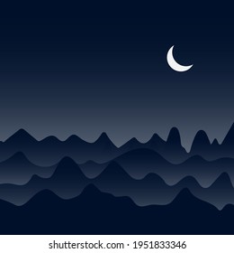 Resumen de fondo de paisaje con patrón de onda de línea. Vector 