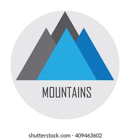 Abstract mountains logo. Vector illustration.