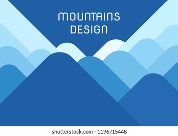 Abstract mountains in a minimalist style