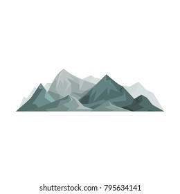 Abstract mountains, outdoor design element, nature landscape, mountainous geology vector Illustration