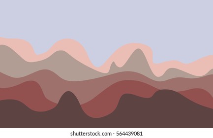 abstract mountains waves background