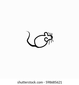 Abstract mouse lines on a white background vector