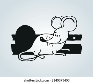 Abstract mouse with shading techniques for illustration