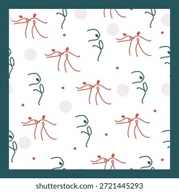 Movimiento Abstractas Bailarín Contemporáneo Patrón de Línea. Ideal para telas contemporáneas, Fondo de pantalla, papelería, marca de estudio de baile, decoración artística y proyectos de diseño con estilo.