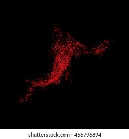 Abstract movement of grain or dust particles. Vector format.