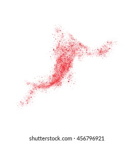 Abstract movement of grain or dust particles. Vector format.