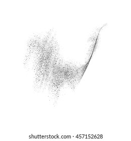 Abstract movement of grain or dust particles. Vector format.