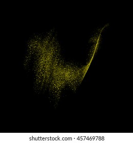 Abstract movement of grain or dust particles. Vector format.