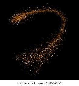 Movimiento abstracto de granos o partículas de polvo. Formato vectorial.