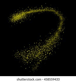 Abstract movement of grain or dust particles. Vector format.