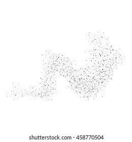 Abstract movement of grain or dust particles. Vector format.