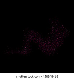 Abstract movement of grain or dust particles. Vector format.