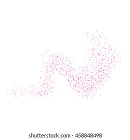 Abstract movement of grain or dust particles. Vector format.