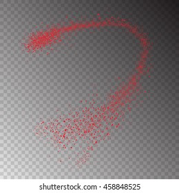 Abstract movement of grain or dust particles. Vector format.