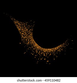 Abstract movement of grain or dust particles. Vector format.