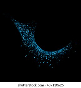 Abstract movement of grain or dust particles. Vector format.