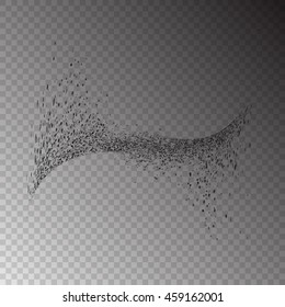 Abstract movement of grain or dust particles. Vector format.