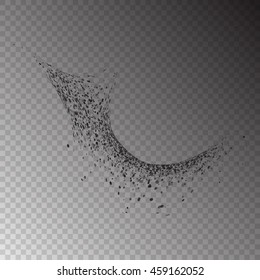 Abstract movement of grain or dust particles. Vector format.