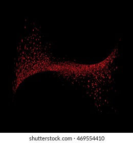 Abstract movement of grain or dust particles. Vector format.