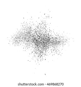 Abstract movement of grain or dust particles. Vector format.