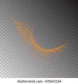 Abstract movement of grain or dust particles. Vector format.