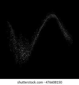 Abstract movement of grain or dust particles. Vector format.