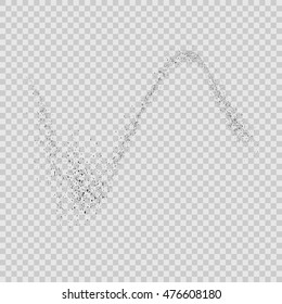 Abstract movement of grain or dust particles. Vector format.