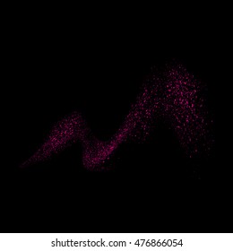 Abstract movement of grain or dust particles. Vector format.