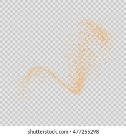 Abstract movement of grain or dust particles. Vector format.