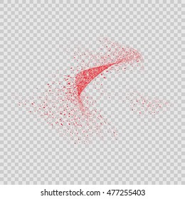 Abstract movement of grain or dust particles. Vector format.