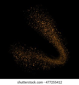 Abstract movement of grain or dust particles. Vector format.
