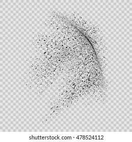 Abstract movement of grain or dust particles. Vector format.