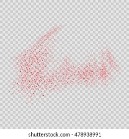 Abstract movement of grain or dust particles. Vector format.