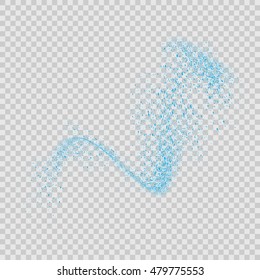 Abstract movement of grain or dust particles. Vector format.