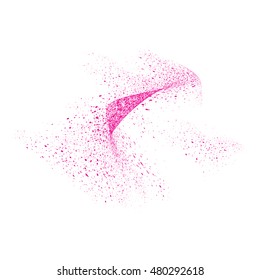 Abstract movement of grain or dust particles. Vector format.