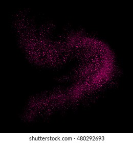 Abstract movement of grain or dust particles. Vector format.