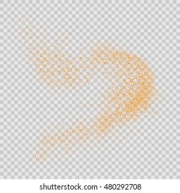 Abstract movement of grain or dust particles. Vector format.