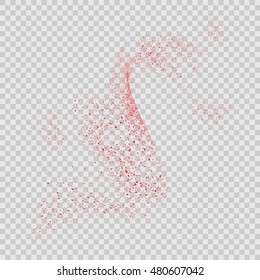 Abstract movement of grain or dust particles. Vector format.