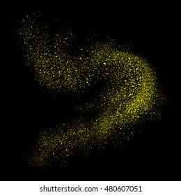 Abstract movement of grain or dust particles. Vector format.