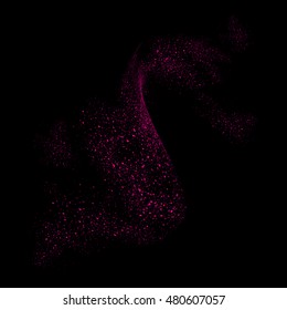 Abstract movement of grain or dust particles. Vector format.